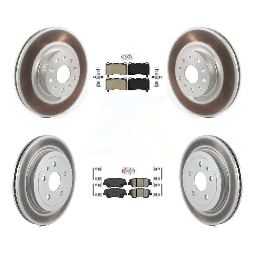 Kit de rotors de frein à disque avec revêtement en céramique, semi-métallique avant et arrière, pour Cadillac CT