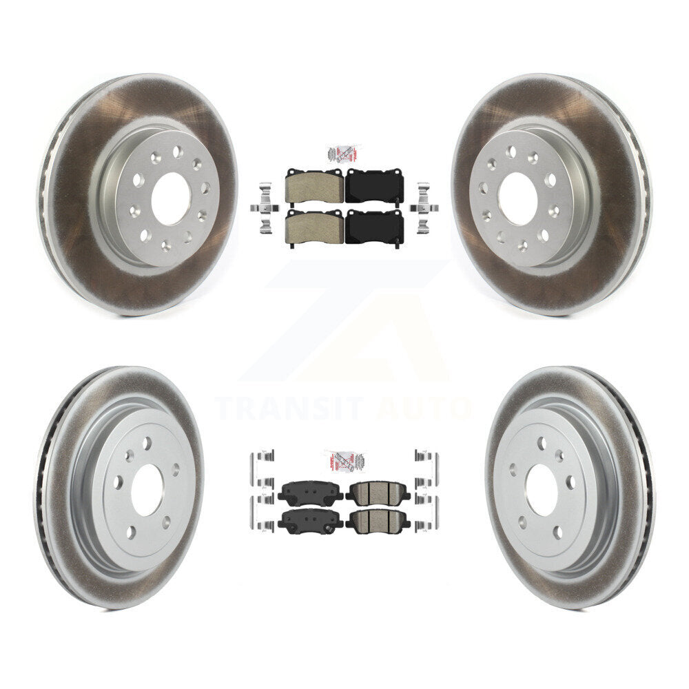Kit de rotors de frein à disque avec revêtement en céramique, semi-métallique avant et arrière, pour Cadillac CT