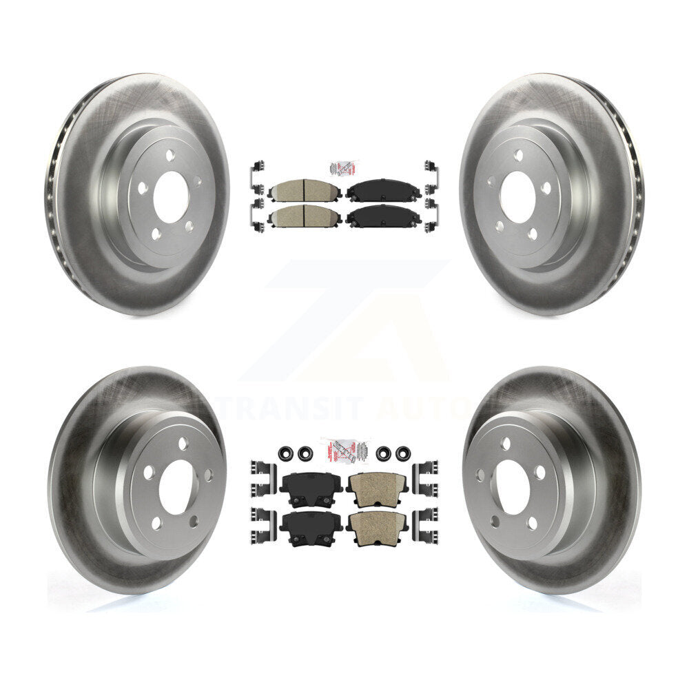 Kit de Rotor de frein à revêtement de plaquettes en céramique avant et arrière, pour Chrysler 300 AWD 05-06 avec 3.5