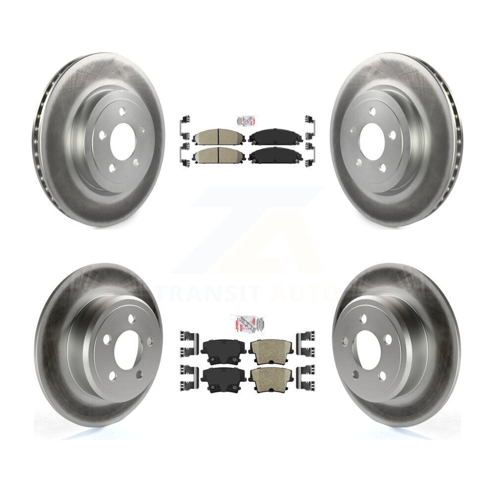 Kit de Rotor de frein à revêtement de plaquettes en céramique avant et arrière, pour Chrysler 300 AWD 05-06 avec 3.5