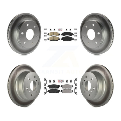 Kit de rotors de frein avant et arrière semi-métalliques avec revêtement en céramique pour GMC Sierra 150