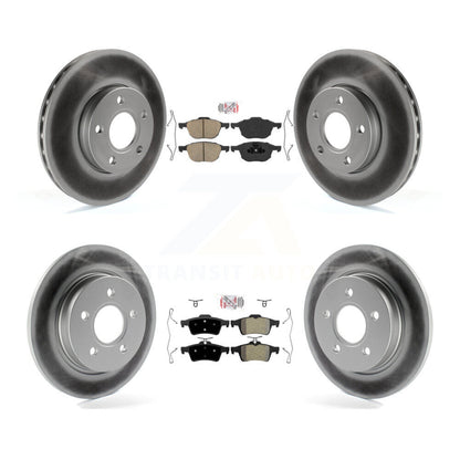 Kit de rotors de frein à disque recouverts de plaquettes semi-métalliques avant et arrière en céramique pour Ford Focu