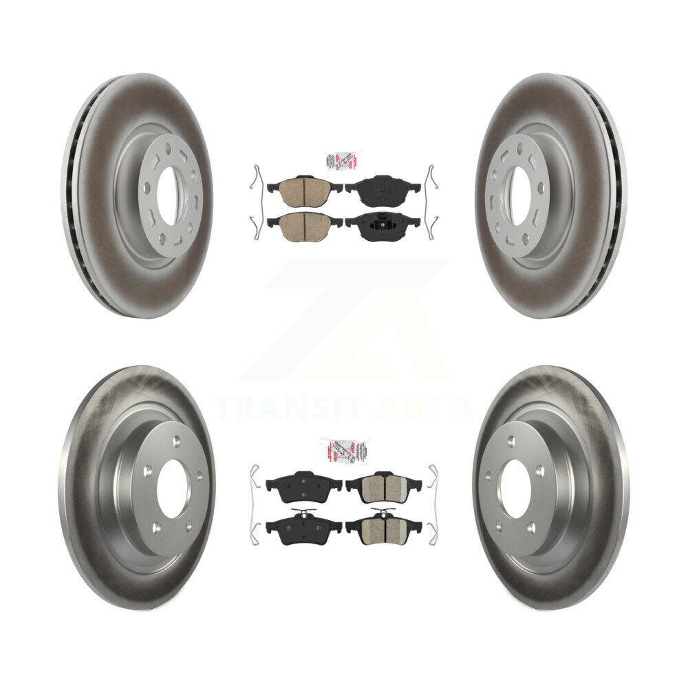 Kit de plaquettes en céramique avant et arrière et de rotors de frein à disque revêtus pour Mazda 5 KGA-102419