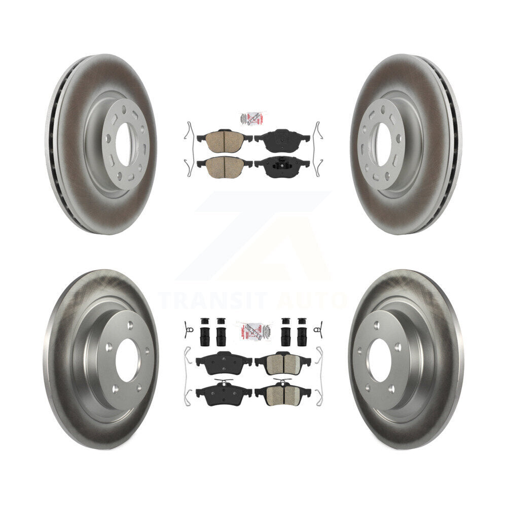 Kit de plaquettes en céramique avant et arrière et de rotors de frein à disque revêtus pour Mazda 5 KGA-102421
