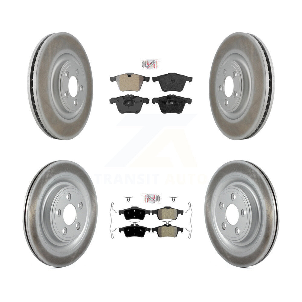 Kit de Rotor de frein à disque avec revêtement de tampons semi-métalliques avant et arrière, pour Jaguar XF XJ XKR X