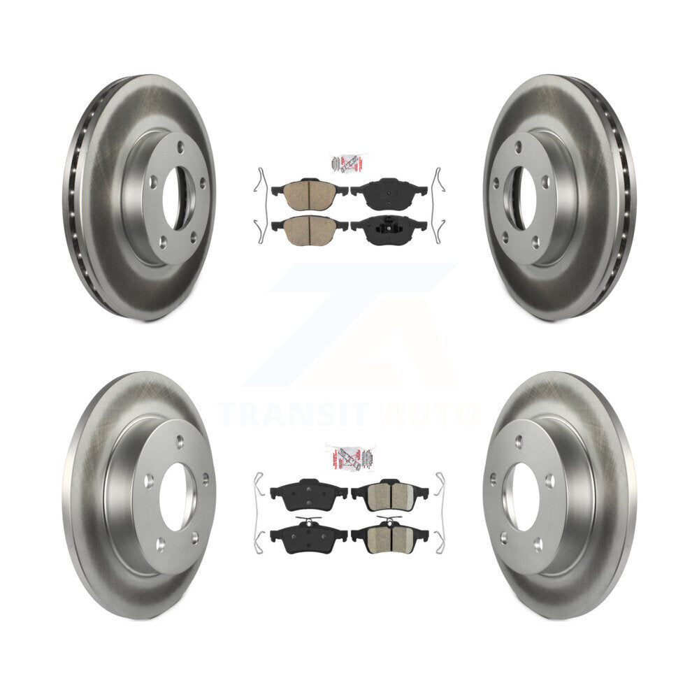 Kit de plaquettes en céramique avant et arrière et disques de frein enduits pour Mazda 3 Sport