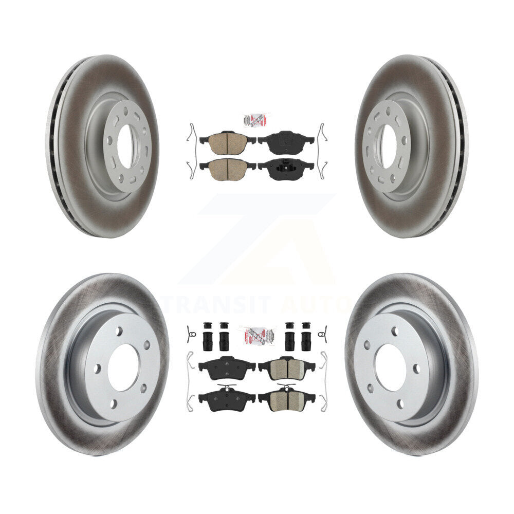Kit de plaquettes en céramique avant et arrière et disques de frein enduits pour Mazda 3 Sport