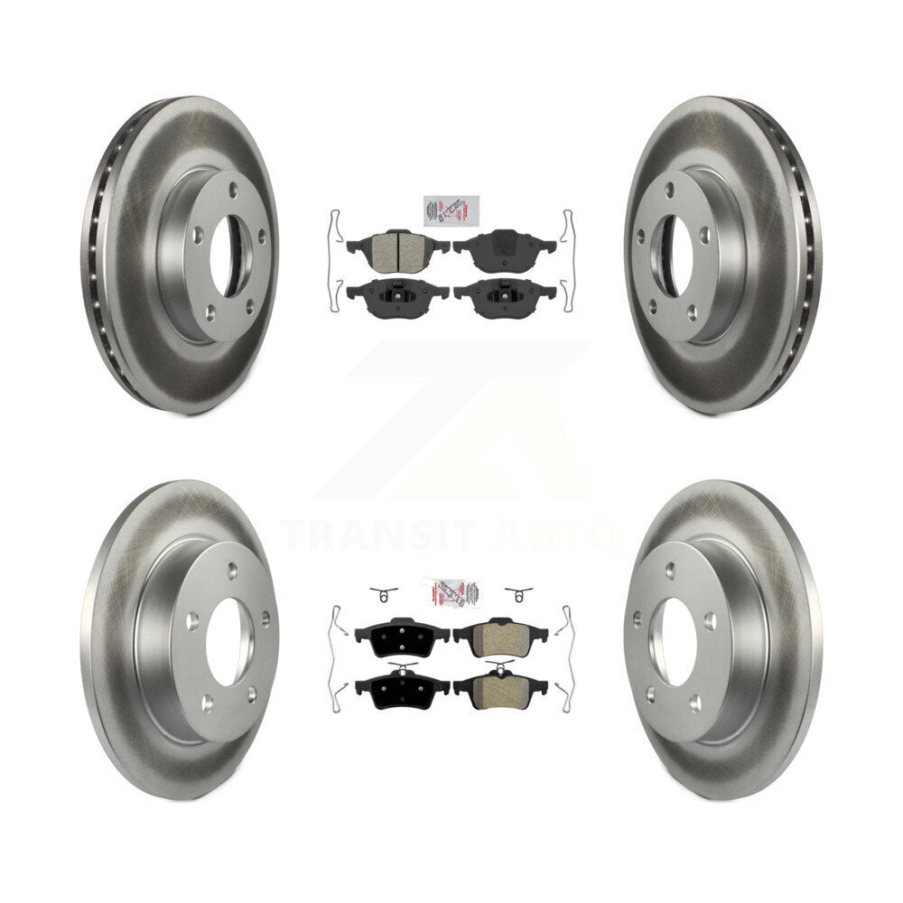 Kit de plaquettes semi-métalliques avant et arrière et disques de frein à disque revêtus pour Mazda 3 Spor