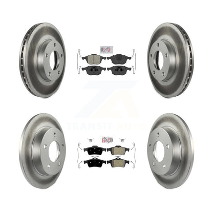 Kit de plaquettes semi-métalliques avant et arrière et disques de frein à disque revêtus pour Mazda 3 Spor