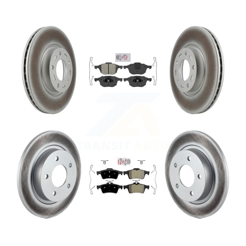 Kit de plaquettes semi-métalliques avant et arrière et disques de frein à disque revêtus pour Mazda 3 Spor