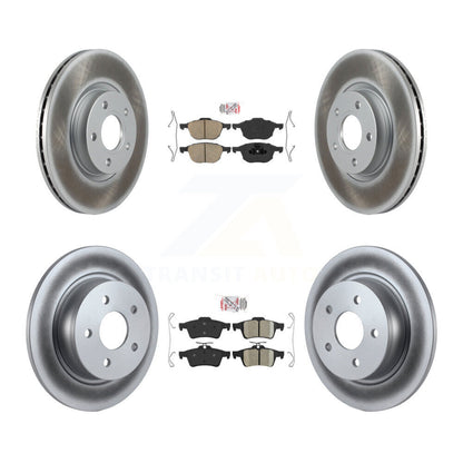Kit de plaquettes en céramique avant et arrière et de rotors de frein à disque revêtus pour Ford Escape c-max