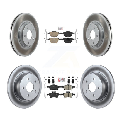 Kit de plaquettes en céramique avant et arrière et de rotors de frein à disque revêtus pour Ford Escape c-max