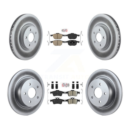Kit de plaquettes en céramique avant et arrière et de rotors de frein à disque revêtus pour Ford Transit Connect