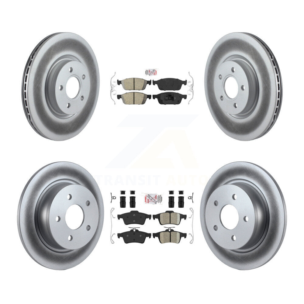 Kit de Rotor de frein à disque, revêtement de coussinets en céramique avant et arrière, pour Ford Escape Transit Connect
