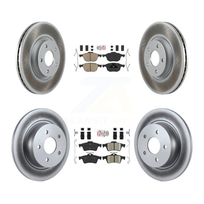 Kit de plaquettes en céramique avant et arrière et de rotors de frein à disque revêtus pour Ford Escape c-max