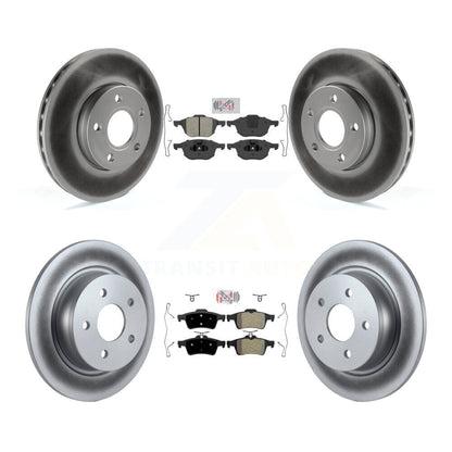 Kit de plaquettes semi-métalliques avant et arrière et de rotors de frein à disque revêtus pour Ford C-Max