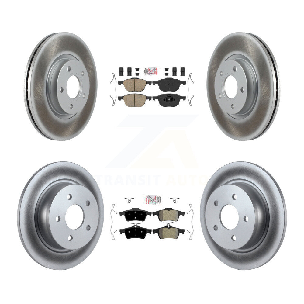 Kit de rotors de frein à revêtement semi-métallique avant et arrière en céramique, pour Ford Escape c-ma