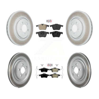 Kit de plaquettes semi-métalliques avant et arrière et de rotors de frein à disque revêtus pour Jaguar XF