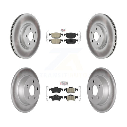 Kit de plaquettes en céramique avant et arrière et de rotors de frein à disque revêtus pour Ford Transit Connect
