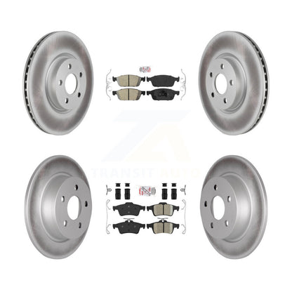 Kit de plaquettes en céramique avant et arrière et de rotors de frein à disque revêtus pour Ford Transit Connect