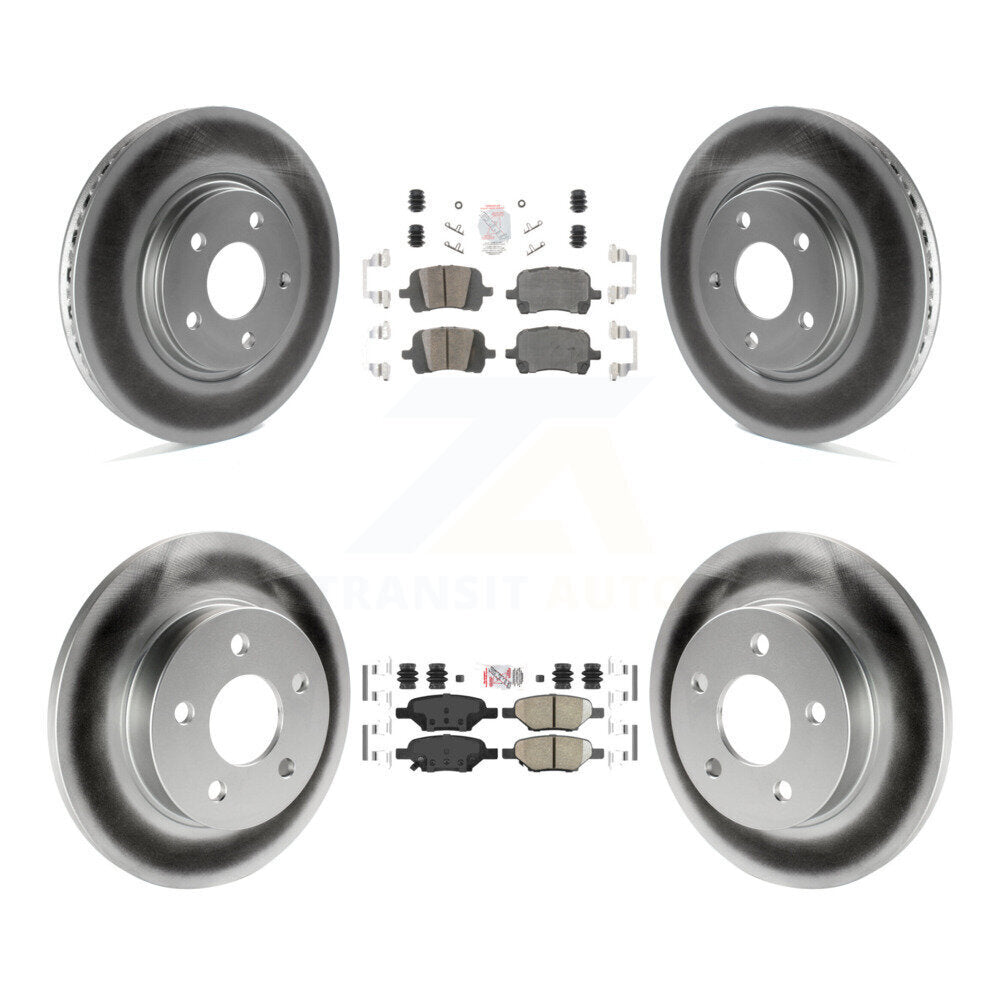 Kit de Rotor de frein enduit de plaquettes en céramique avant et arrière, pour Chevrolet Malibu Pontiac G5 G