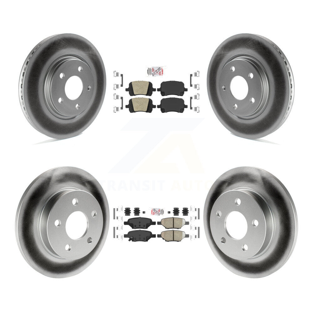 Kit de Rotor de frein enduit de plaquettes en céramique avant et arrière, pour Chevrolet Malibu Pontiac G5 G