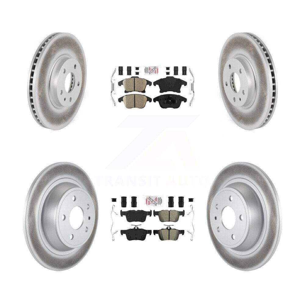 Kit de disques de frein avant et arrière semi-métalliques avec revêtement en céramique, pour Ford Fusion MK