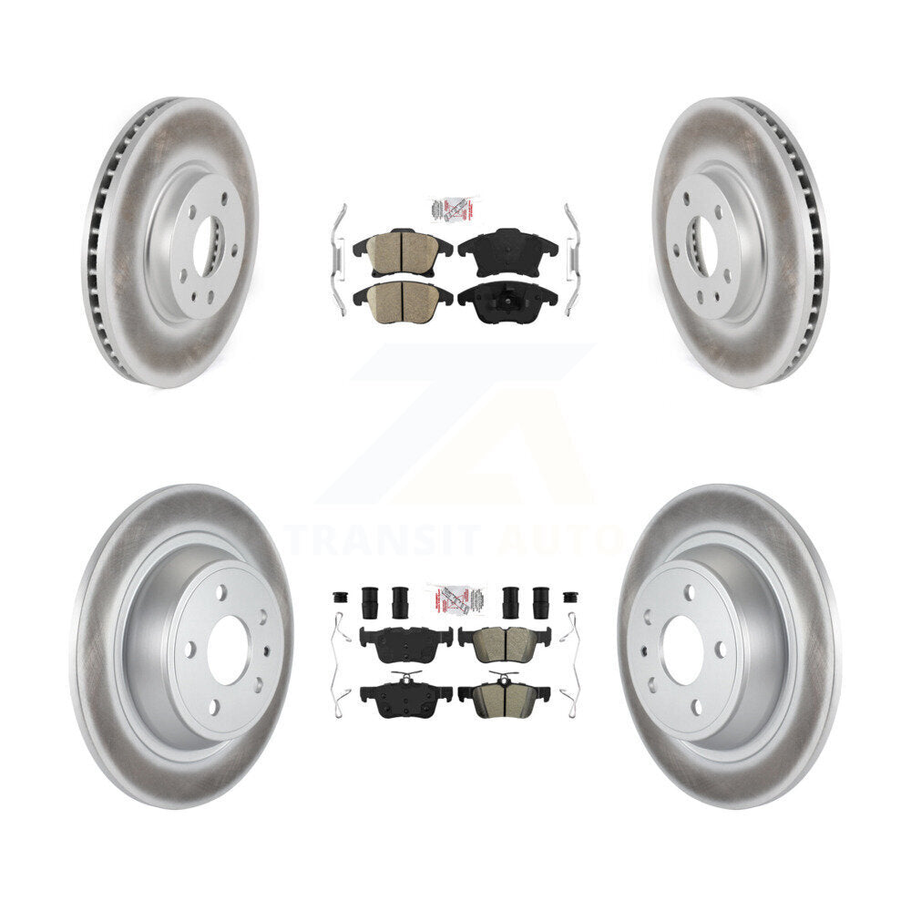 Kit de disques de frein avant et arrière semi-métalliques avec revêtement en céramique, pour Ford Fusion MK