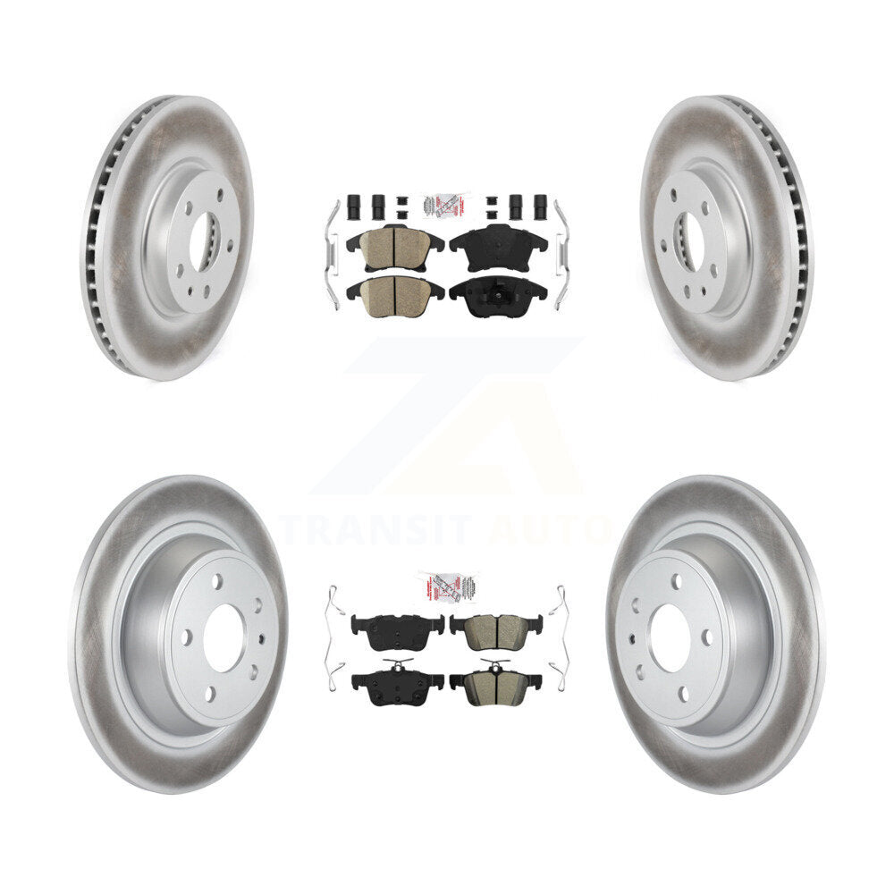 Kit de disques de frein avant et arrière semi-métalliques avec revêtement en céramique, pour Ford Fusion MK