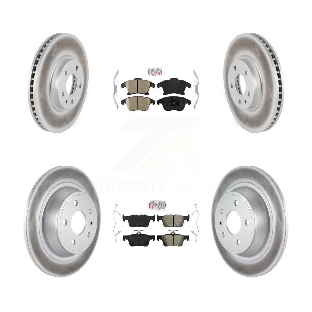 Kit de disques de frein avant et arrière semi-métalliques avec revêtement en céramique, pour Ford Fusion MK