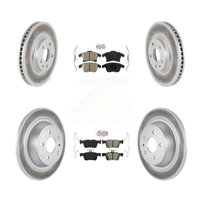 Kit de disques de frein avant et arrière semi-métalliques avec revêtement en céramique, pour Ford Fusion MK