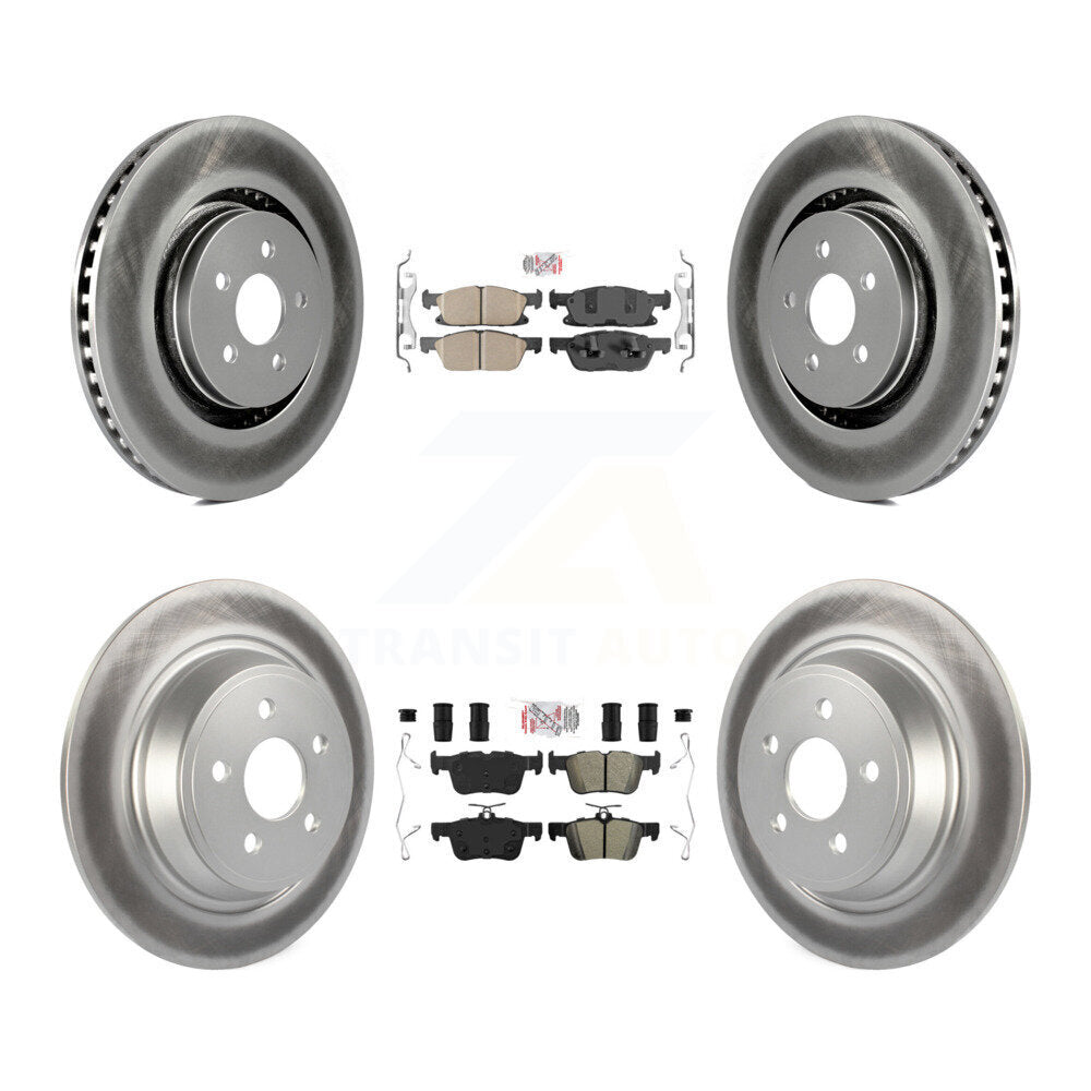 Kit de disques de frein avant et arrière semi-métalliques avec revêtement en céramique, pour Ford Fusion MK