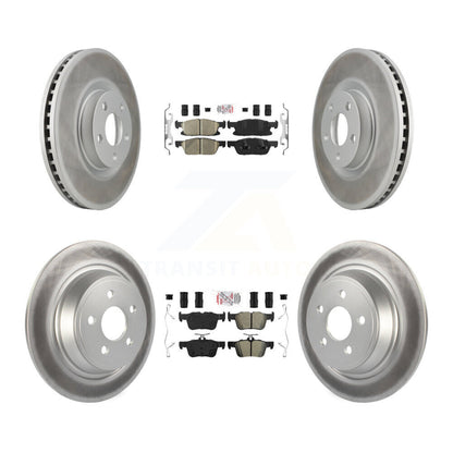 Kit de plaquettes semi-métalliques avant et arrière en céramique et rotor de frein à disque revêtu pour Ford Edge
