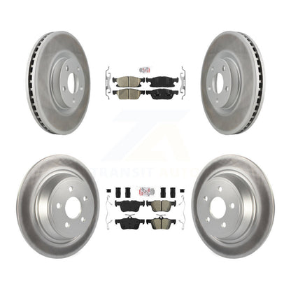 Kit de plaquettes semi-métalliques avant et arrière en céramique et rotor de frein à disque revêtu pour Ford Edge