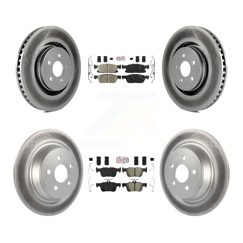 Kit de rotors de frein à revêtement semi-métallique avant et arrière en céramique pour Ford Edge Lincol
