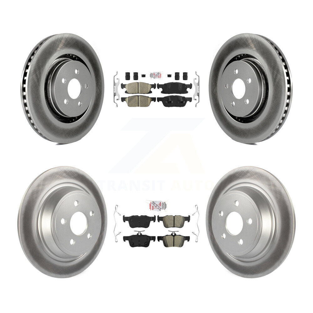 Kit de rotors de frein à revêtement semi-métallique avant et arrière en céramique pour Ford Edge Lincol