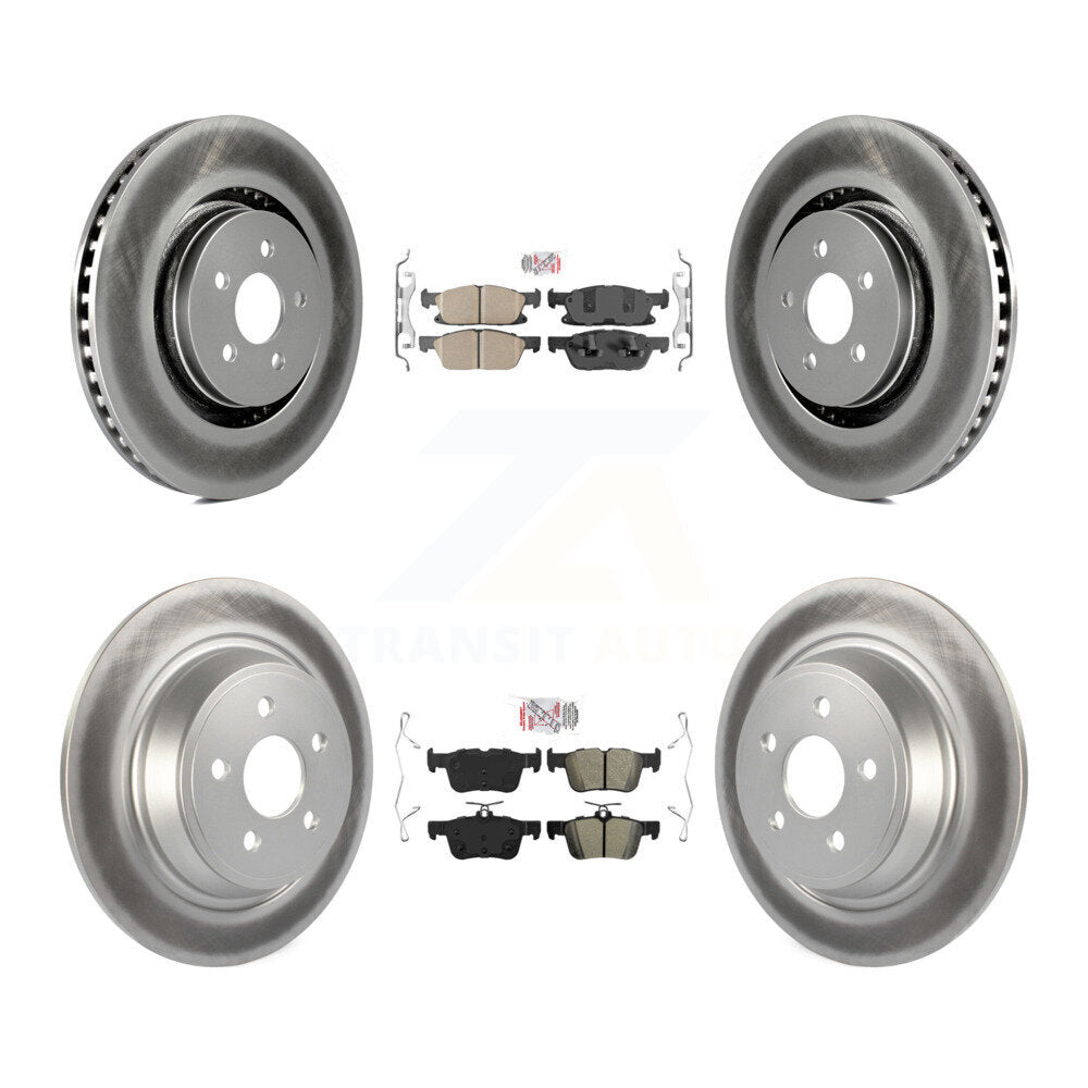 Kit de disques de frein avant et arrière semi-métalliques avec revêtement en céramique, pour Ford Fusion MK