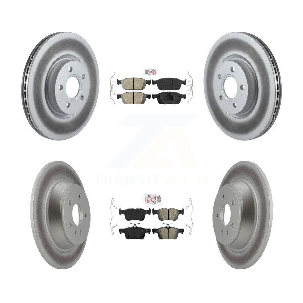 Kit de disques de frein avant et arrière semi-métalliques avec revêtement en céramique, pour Ford Escape MK