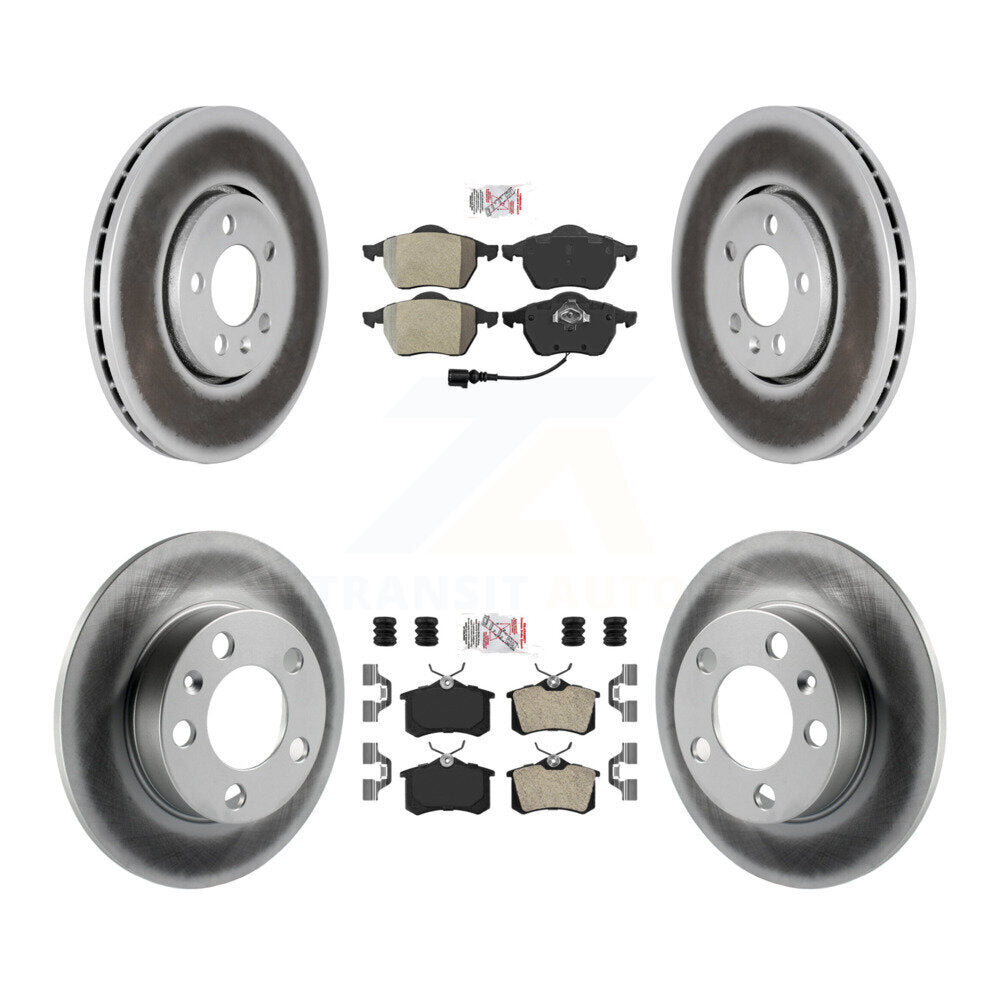 Kit de plaquettes semi-métalliques avant et arrière et Rotor de frein à disque revêtu pour Volkswagen Beetl