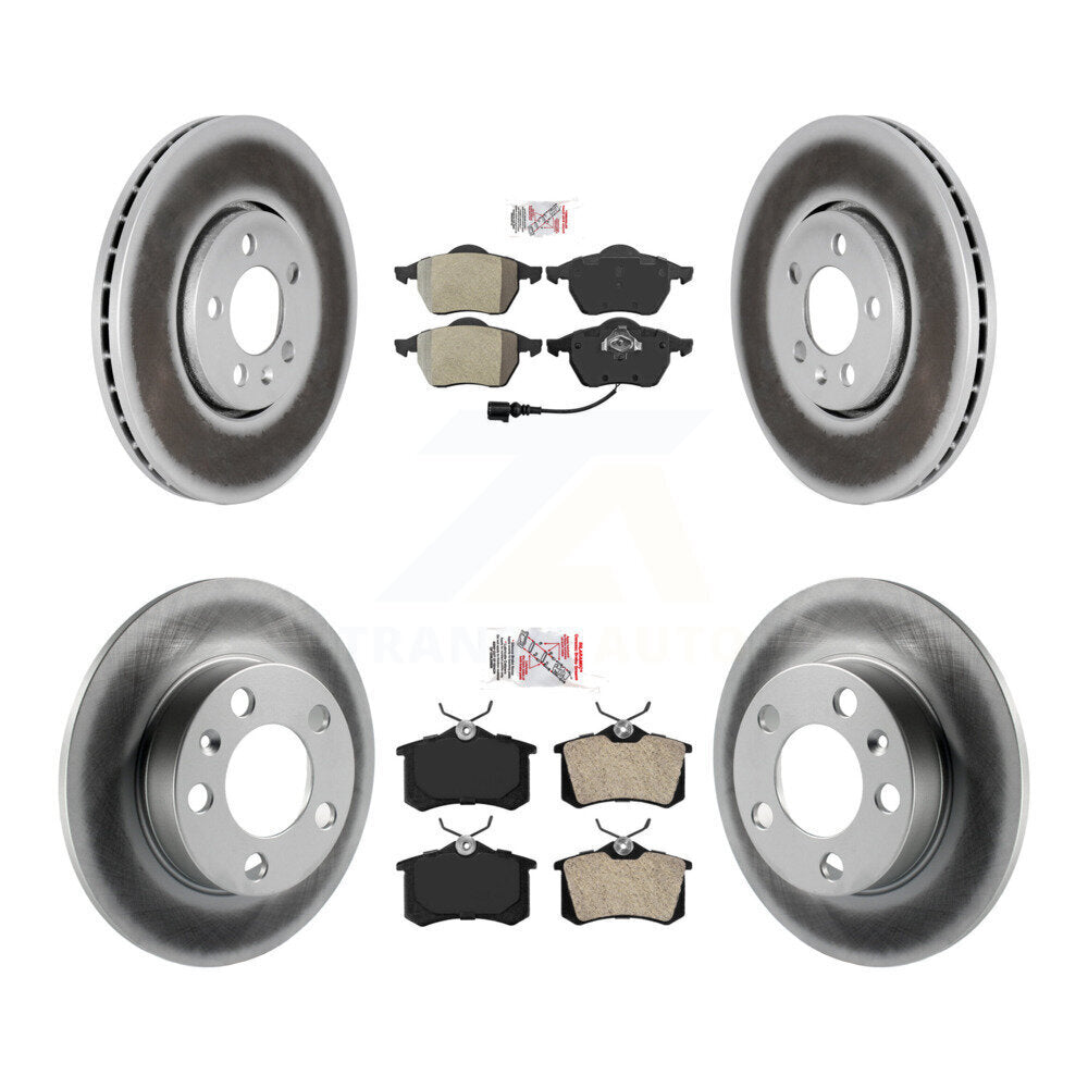 Kit de plaquettes semi-métalliques avant et arrière et Rotor de frein à disque revêtu pour Volkswagen Beetl