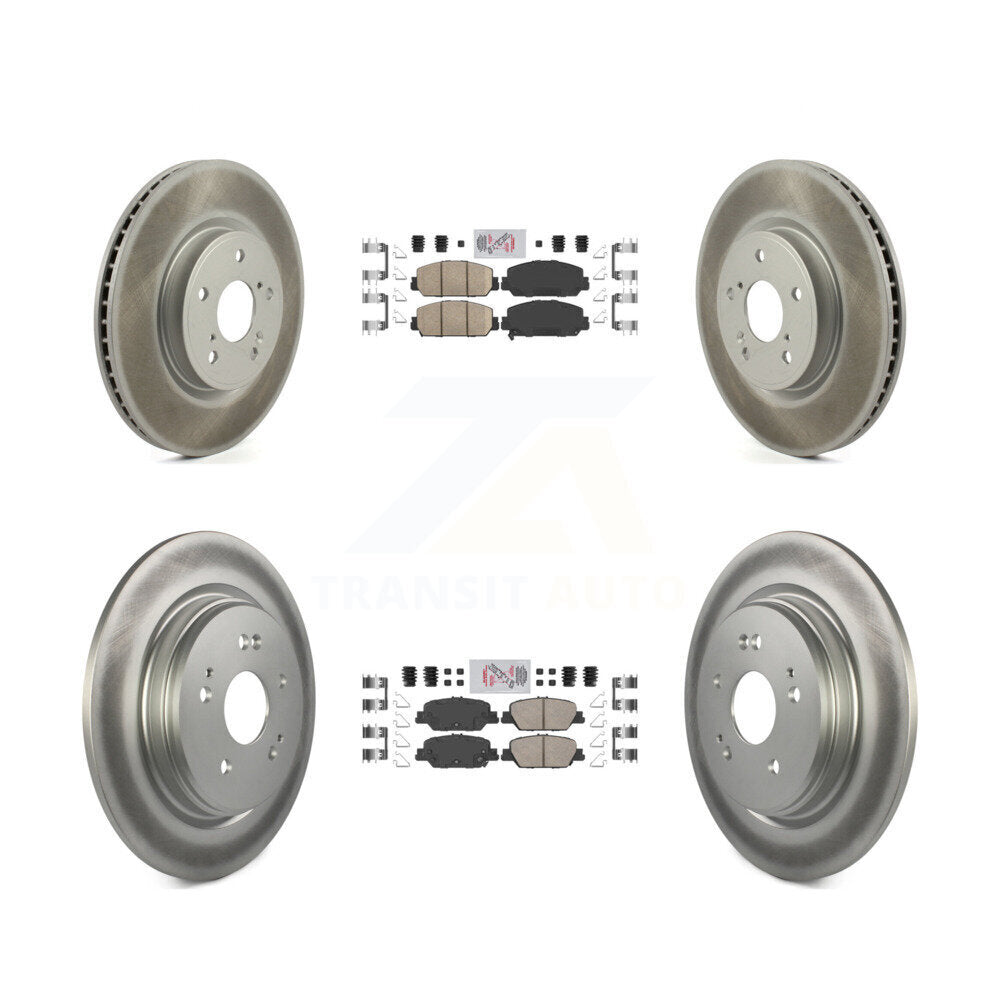 Kit de plaquettes en céramique avant et arrière et de rotors de frein à disque revêtus pour Honda CR-V