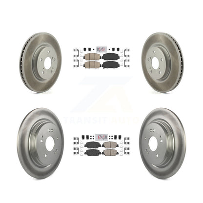 Kit de plaquettes en céramique avant et arrière et de rotors de frein à disque revêtus pour Honda CR-V