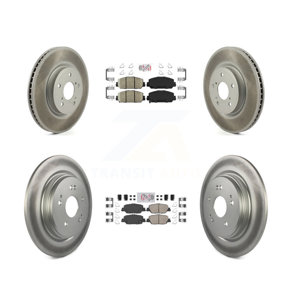 Kit de plaquettes en céramique avant et arrière et de rotors de frein à disque revêtus pour Honda CR-V