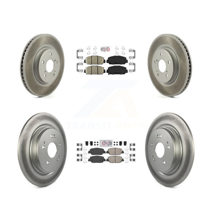 Kit de plaquettes en céramique avant et arrière et de rotors de frein à disque revêtus pour Honda CR-V