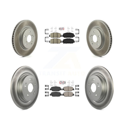 Kit de plaquettes en céramique avant et arrière et de rotors de frein à disque revêtus pour Honda CR-V