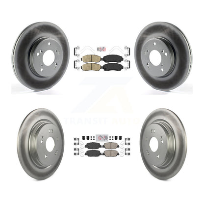 Kit de plaquettes en céramique avant et arrière et de rotors de frein à disque revêtus pour Honda CR-V