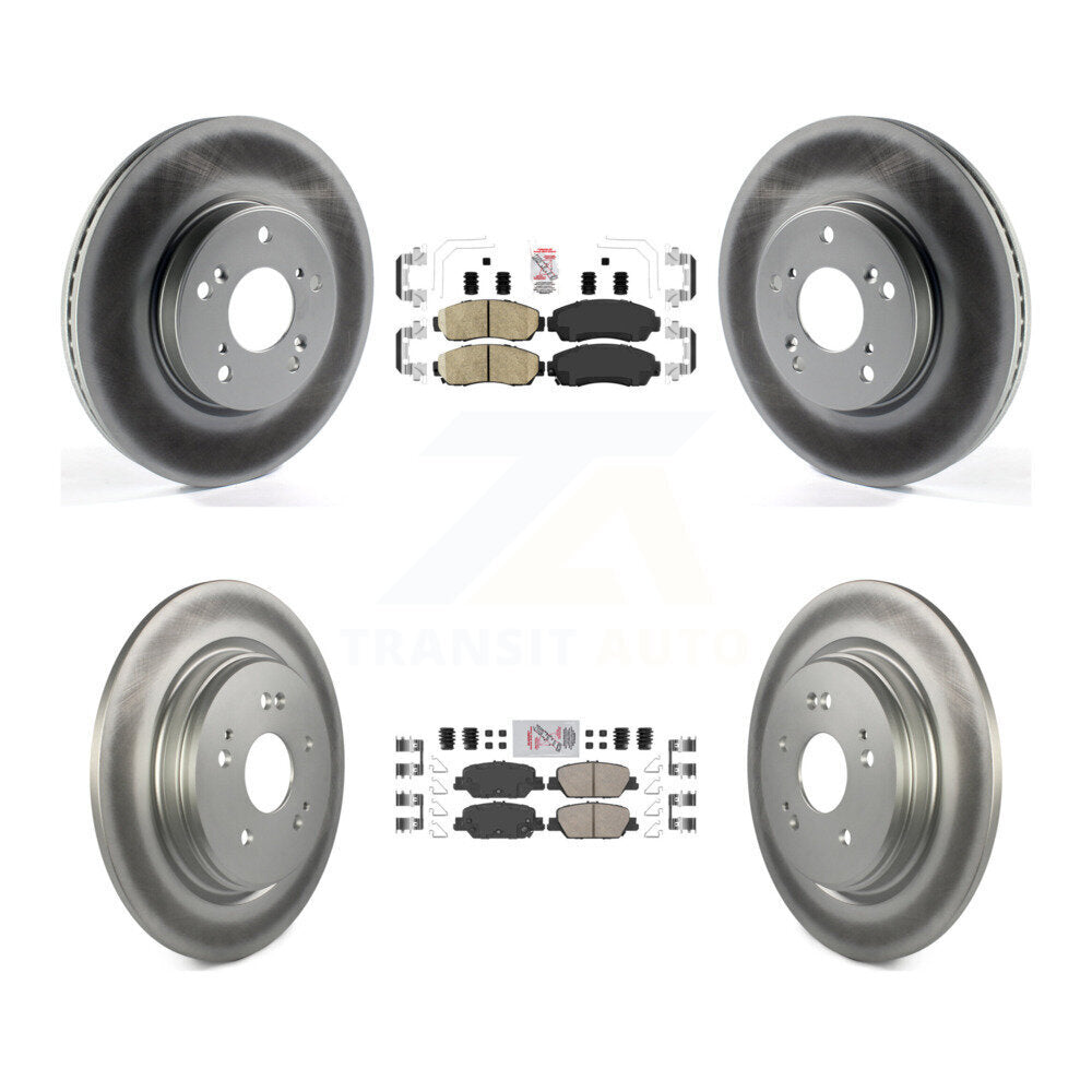 Kit de plaquettes en céramique avant et arrière et de rotors de frein à disque revêtus pour Honda CR-V