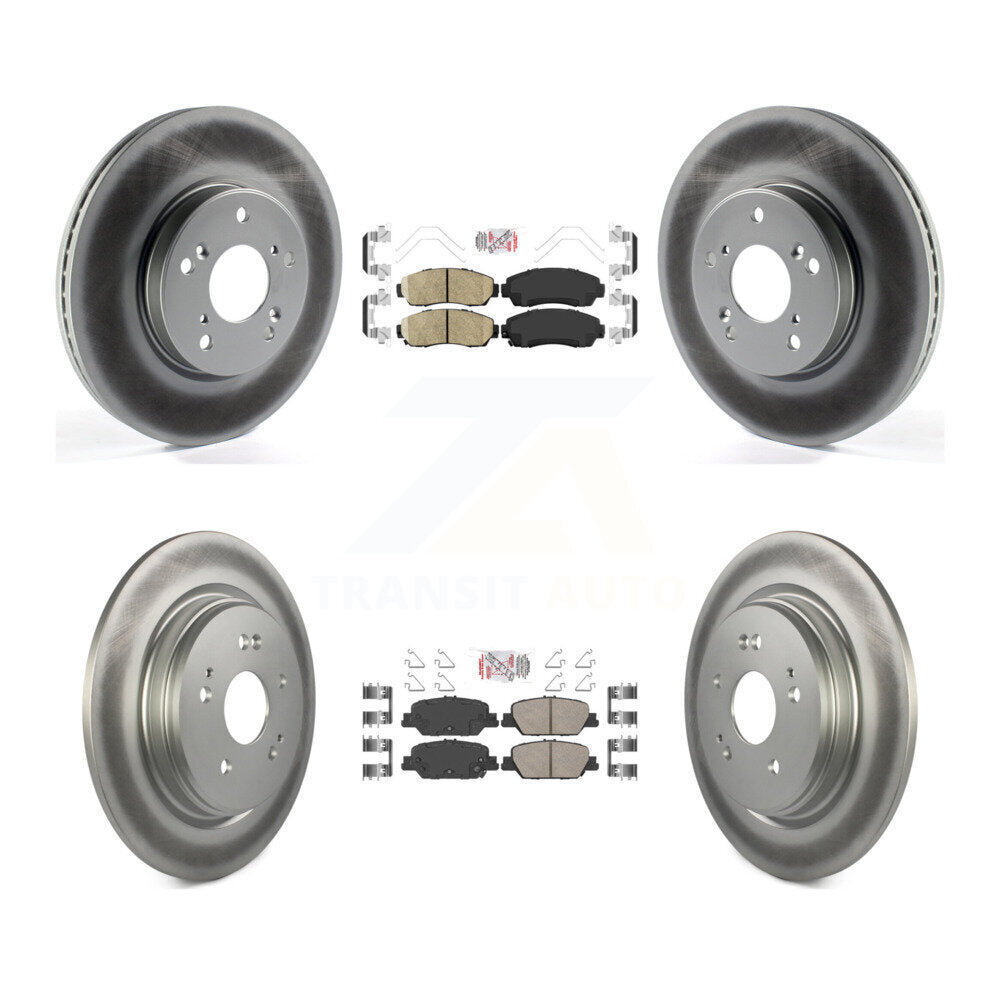 Kit de plaquettes en céramique avant et arrière et de rotors de frein à disque revêtus pour Honda CR-V
