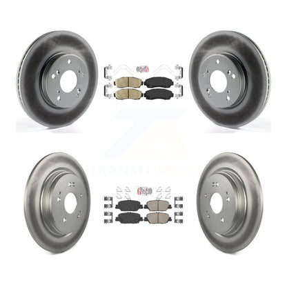 Kit de plaquettes en céramique avant et arrière et de rotors de frein à disque revêtus pour Honda CR-V