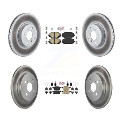 Kit de plaquettes en céramique avant et arrière et de rotors de frein à disque revêtus pour Toyota Yaris